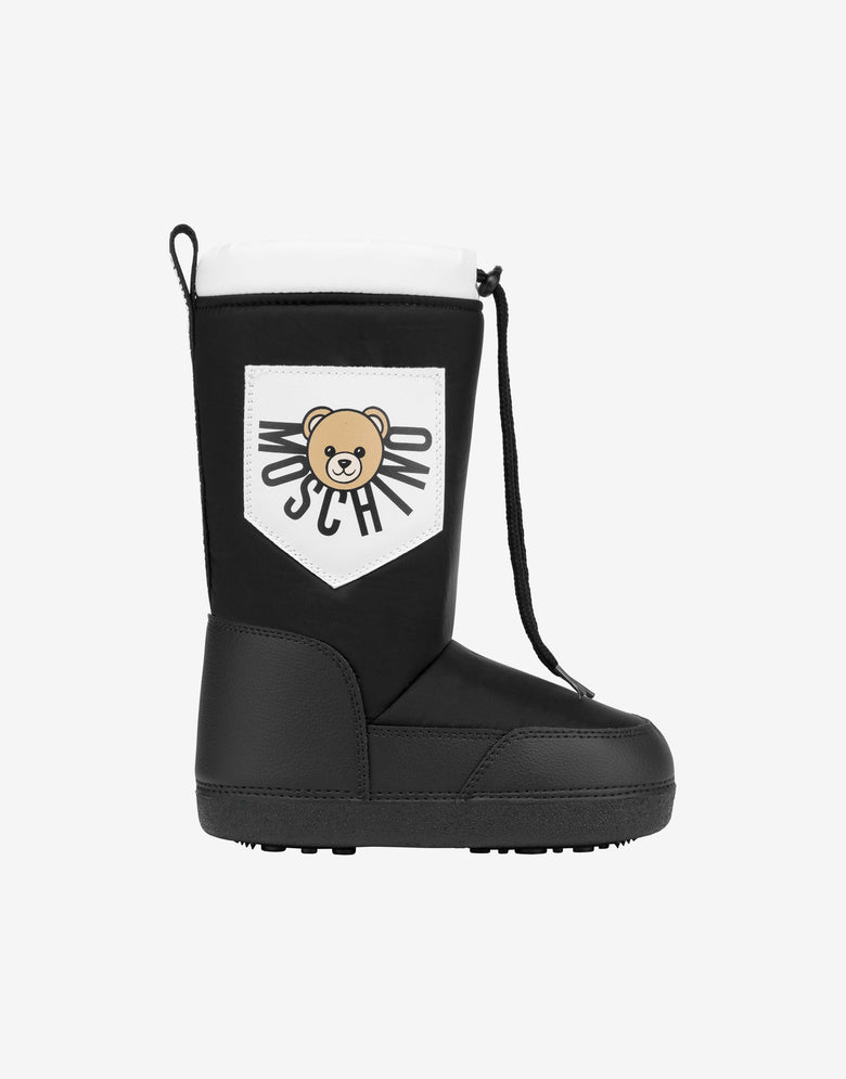Moschino Teddy Bear Nylon Snow Boots Black Moschino 1