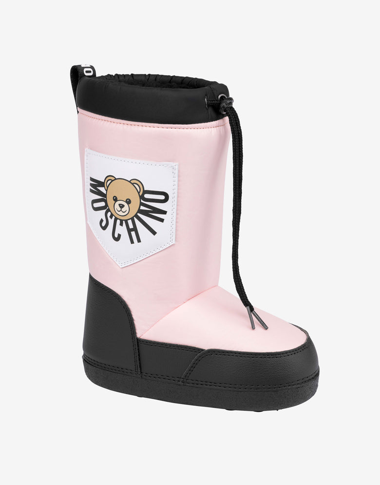 Botas de nieve Moschino Teddy Bear de nailon Pink Moschino 3
