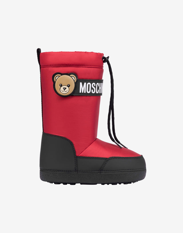 Moschino 泰迪熊尼龙雪地靴 红色 Moschino 1