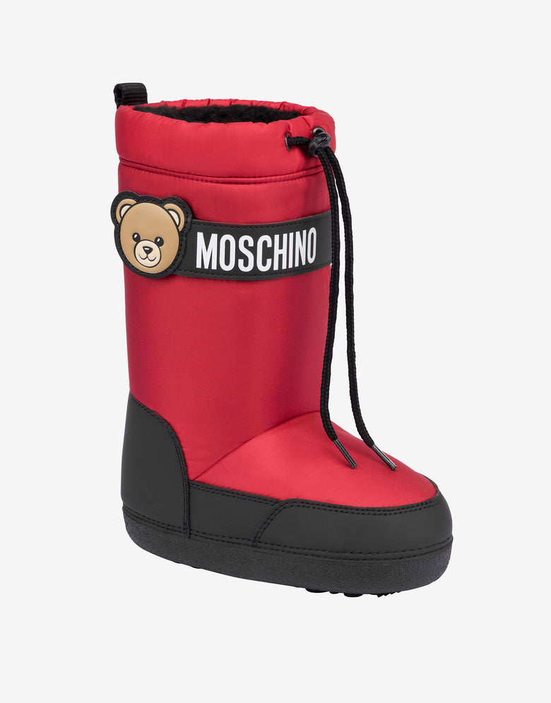 Botas de nieve Moschino Teddy Bear de nailon Rojo Moschino 3