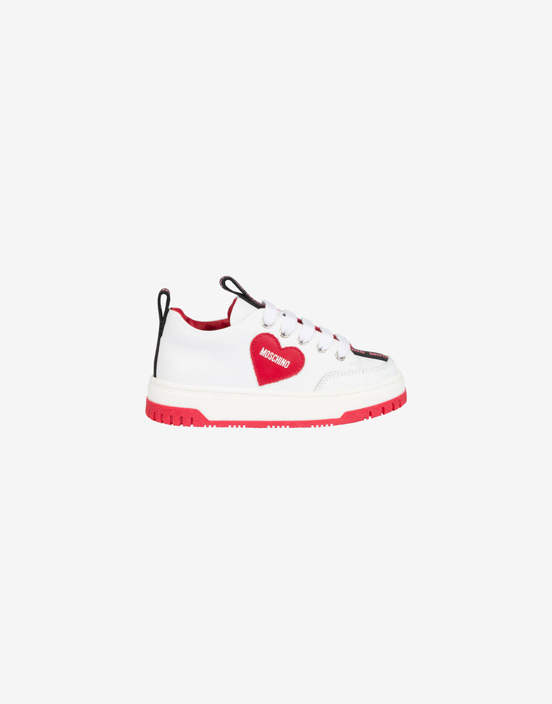 Zapatillas deportivas de piel de becerro  Blanco Moschino 1