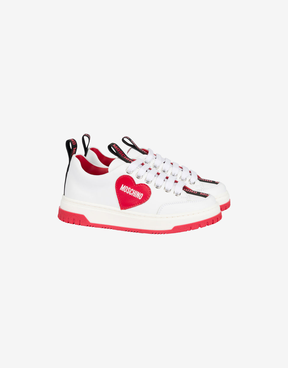 Zapatillas deportivas de piel de becerro  Blanco Moschino 0