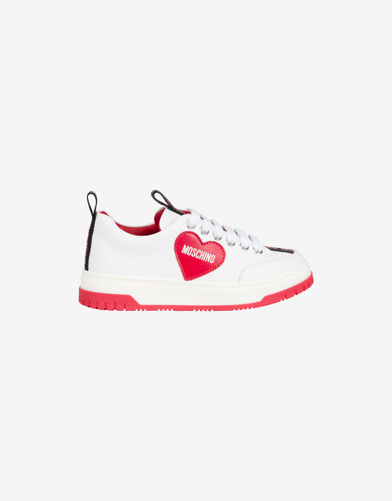 Zapatillas deportivas de piel de becerro  Blanco Moschino 1