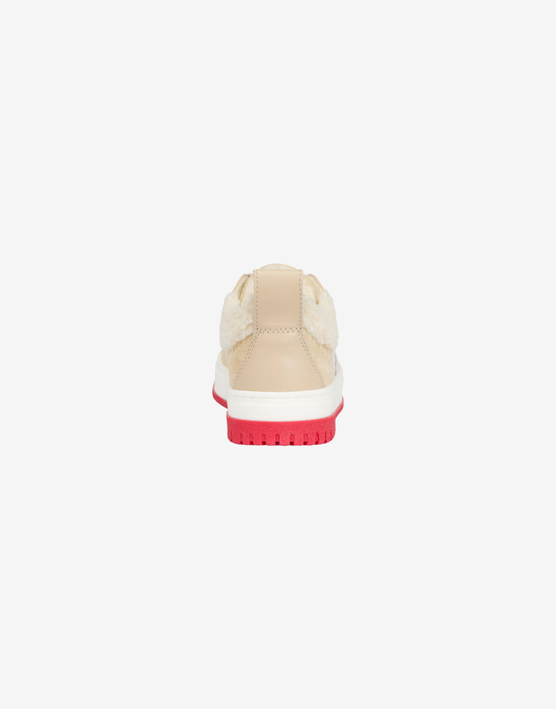 Zapatillas de piel y ante «Teddy Bear» Amarillo crema Moschino 2