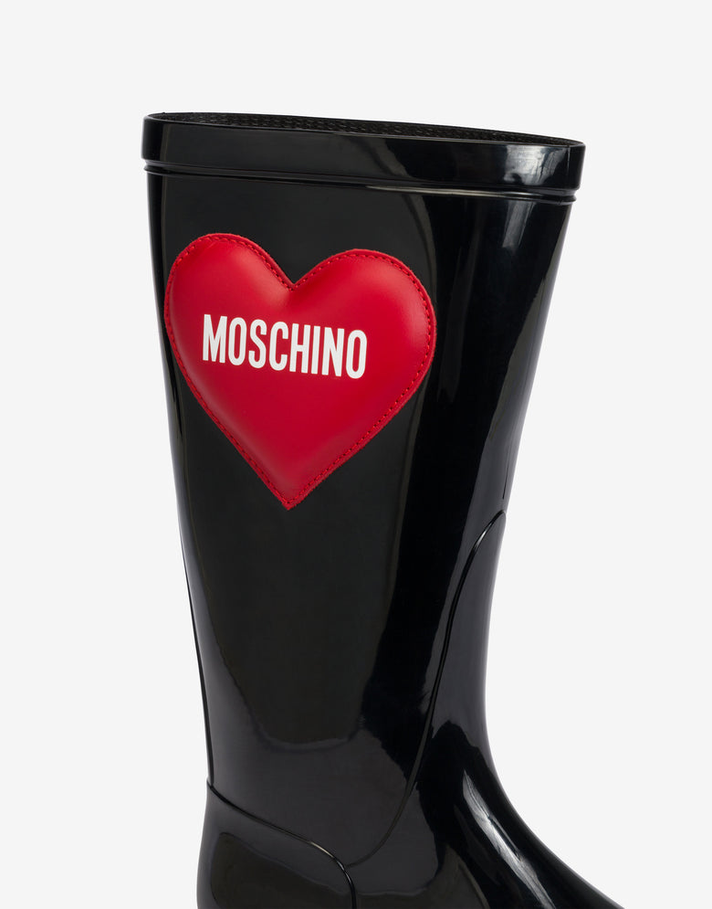 Botas de lluvia de PVC Negro Moschino 3