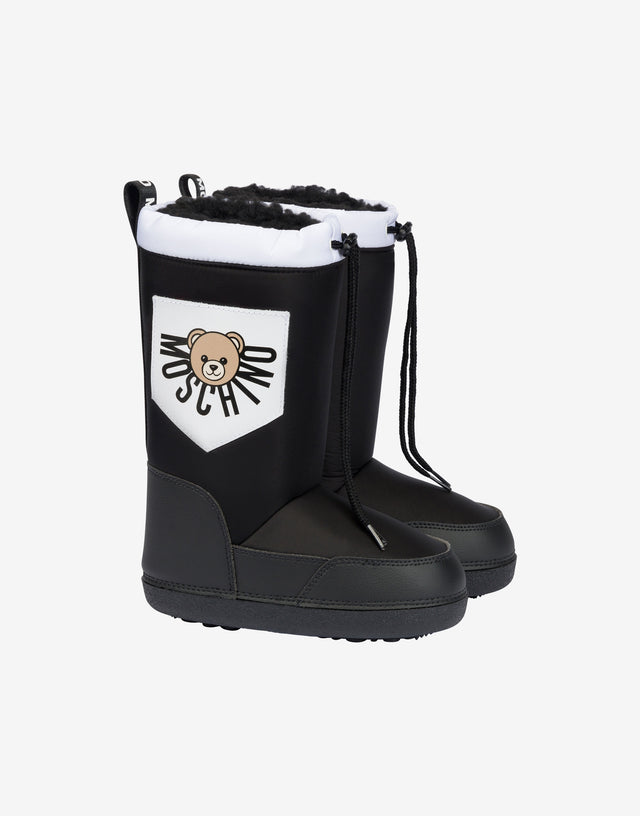 Botas de nieve de nailon Moschino Teddy Bear Blanco Moschino 0