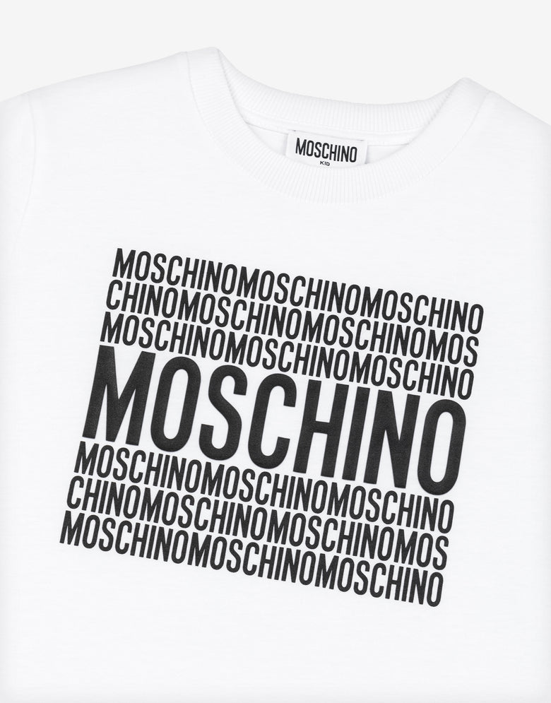 Jersey T-shirt Logo Print White Moschino 2