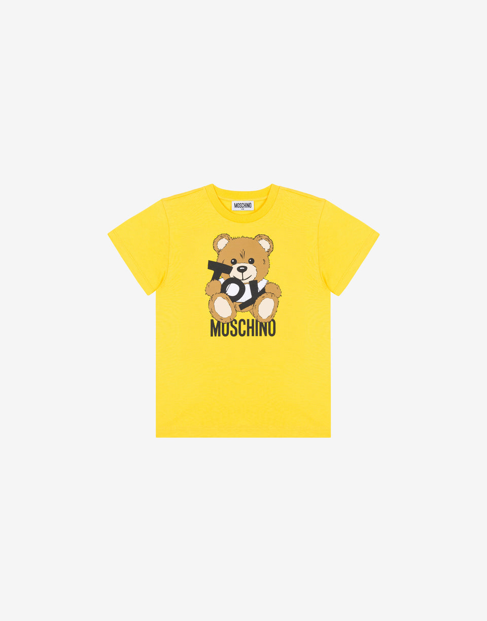 泰迪熊针织 T 恤 黄色 Moschino 0