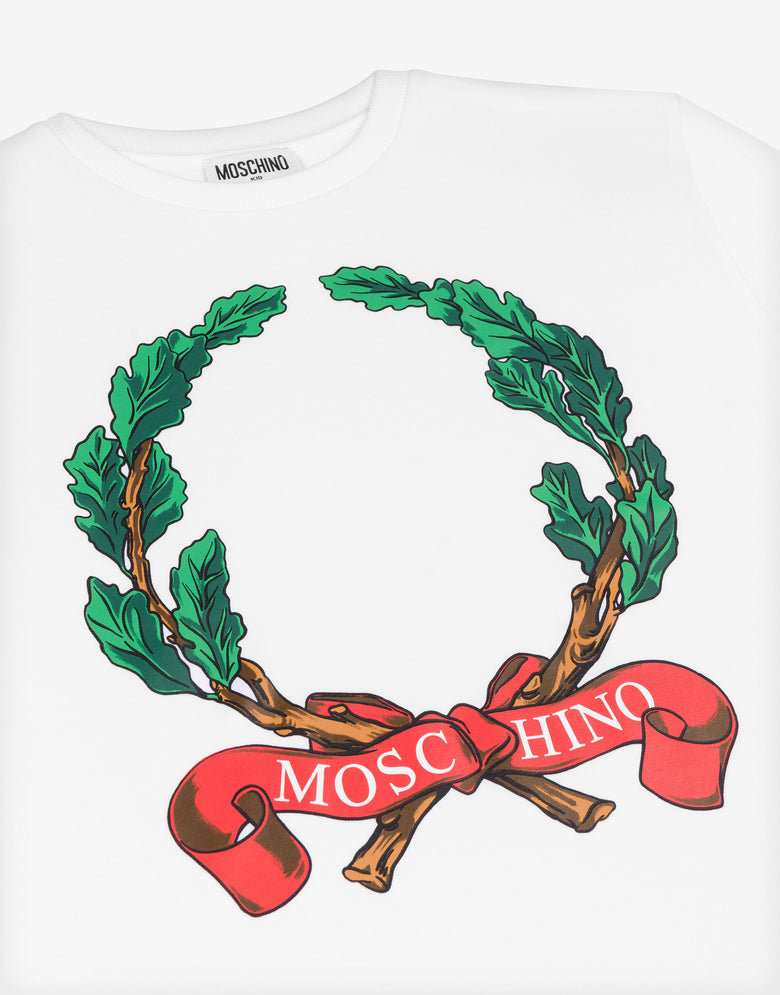 Laurel Crown平纹针织大码T恤 白色 Moschino 2