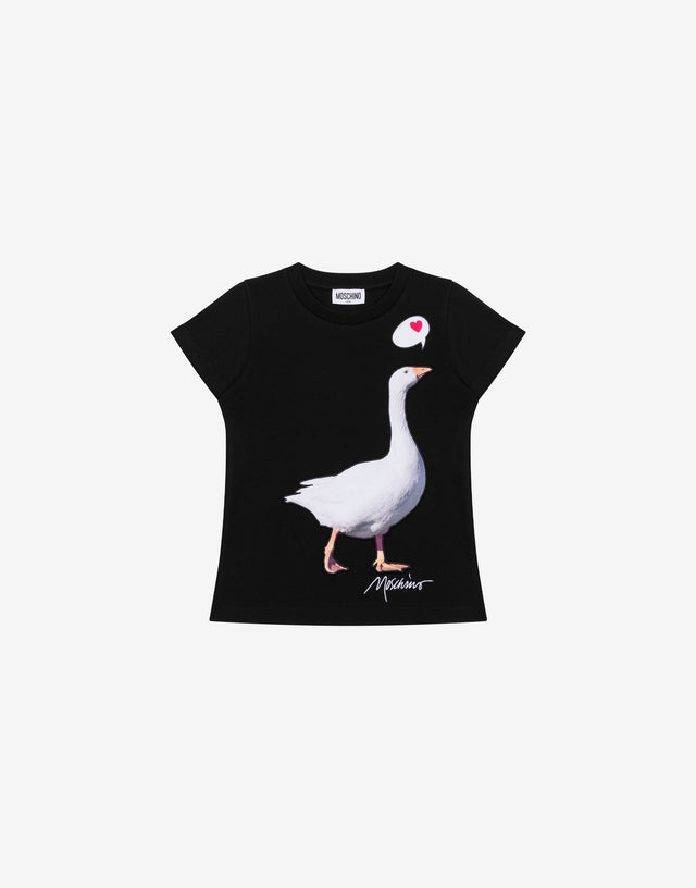 Jersey T-shirt Goose Black Moschino 0