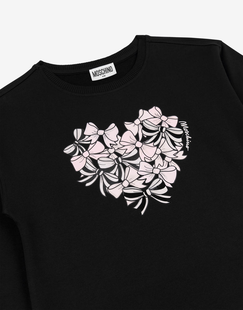 印花纯棉羊毛连衣裙 黑色 Moschino 2
