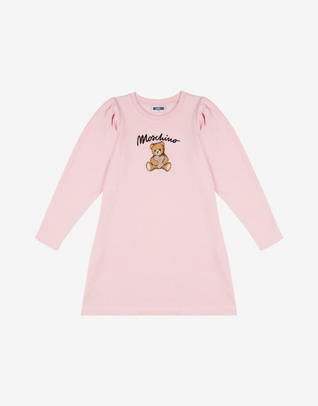 Moschino Vestido de punto de algodón Teddy Bear Rosa pastel Moschino 0