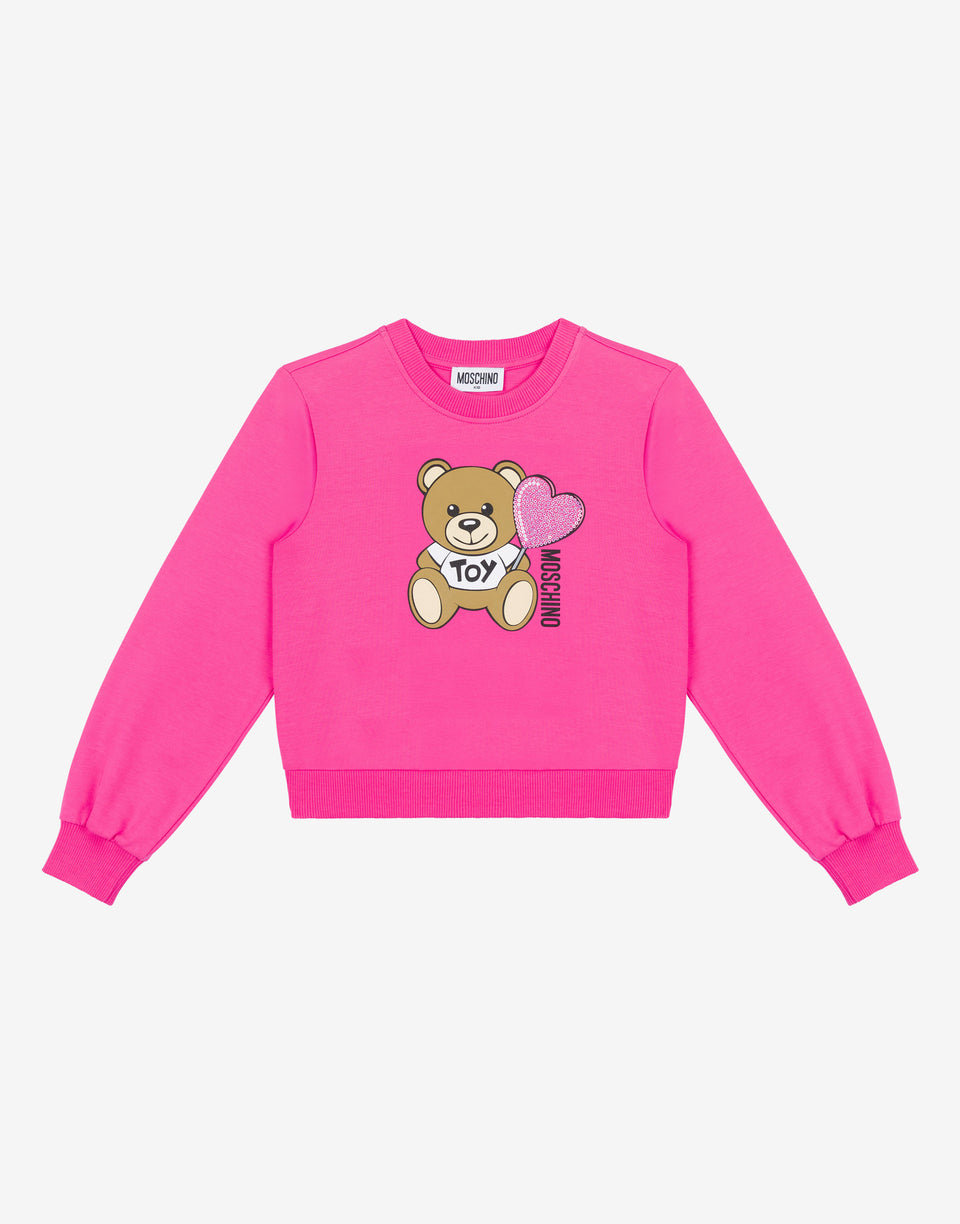 Cotton sweatshirt Teddy Bear Fuchsia Moschino 0
