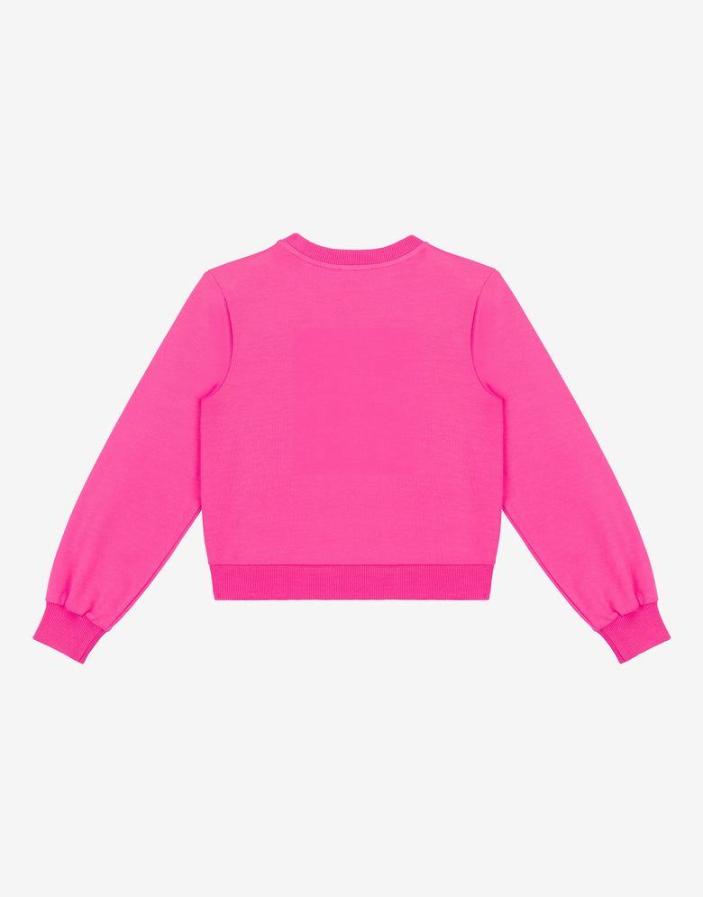 Cotton sweatshirt Teddy Bear Fuchsia Moschino 1