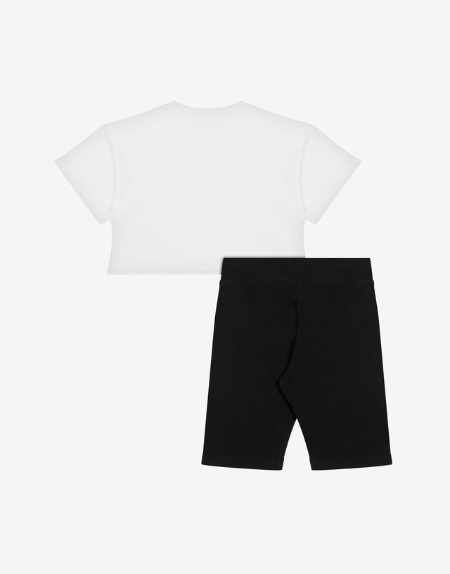 Jersey T-shirt and leggings set Teddy Bear White Moschino 1