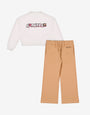 Printed cotton sweatshirt and pant suit