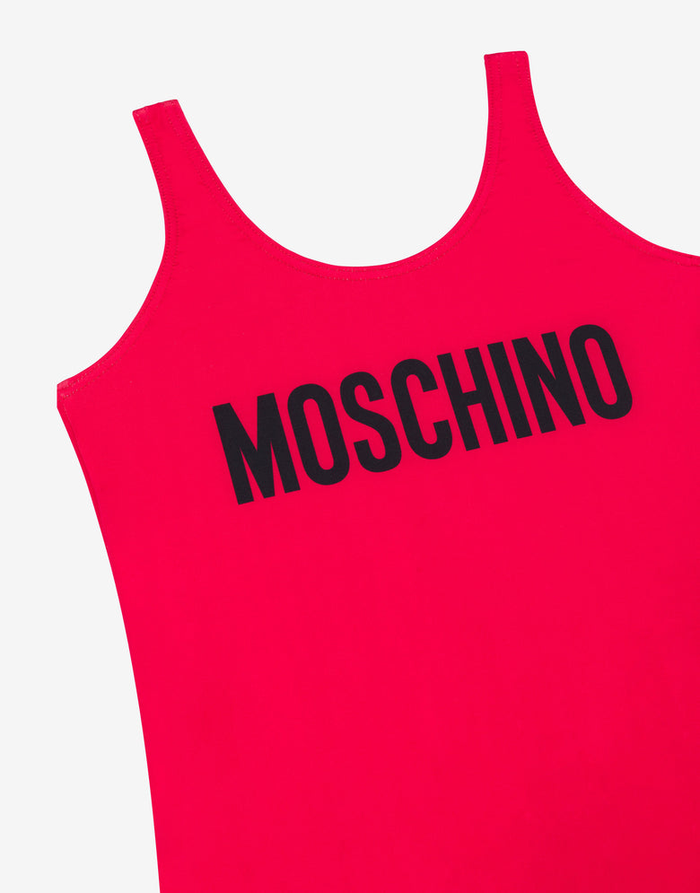 连体泳衣，莱卡面料，印有字母徽标 红色 Moschino 2