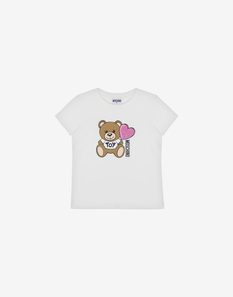 Jersey T-shirt Teddy Bear White Moschino 0