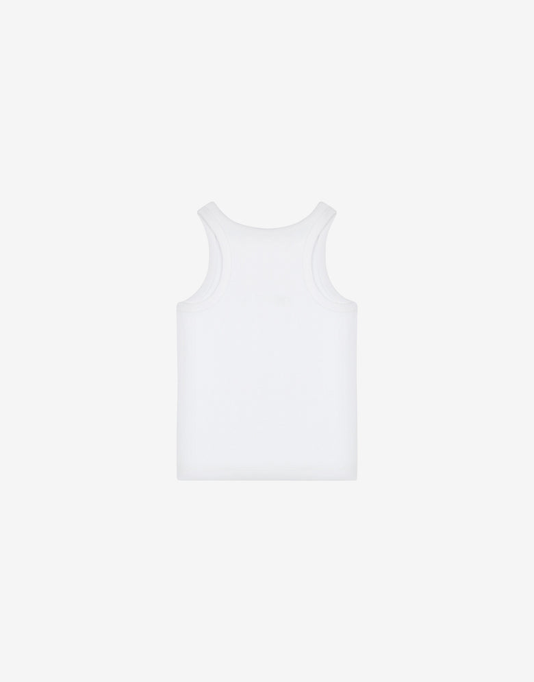 Ribbed tank top Logo Signature White Moschino 1