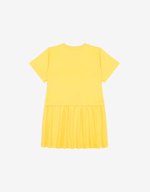 Cotton interlock dress Teddy Bear Yellow Moschino 1
