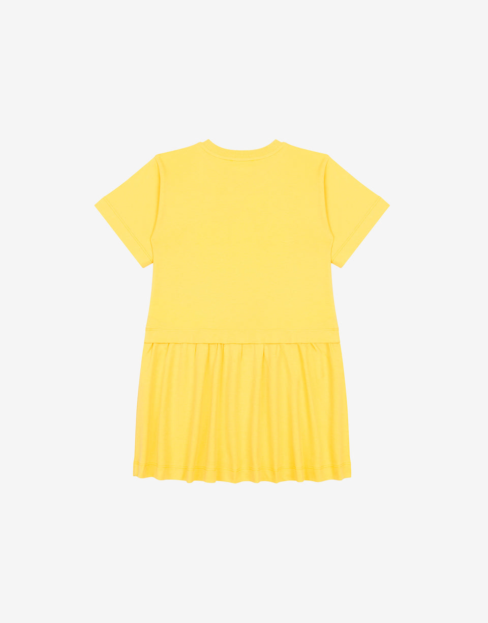 Cotton interlock dress Teddy Bear Yellow Moschino 1