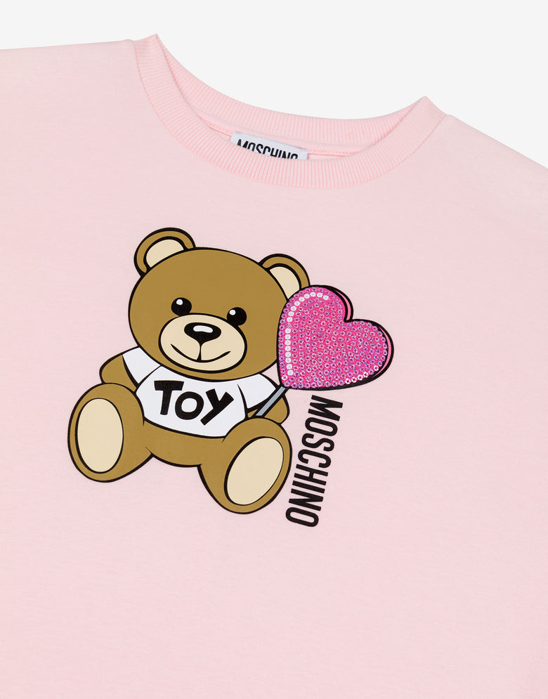 Jersey dress Teddy Bear Confetti pink Moschino 2