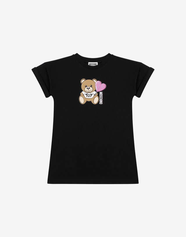 Jersey dress Teddy Bear Black Moschino 0