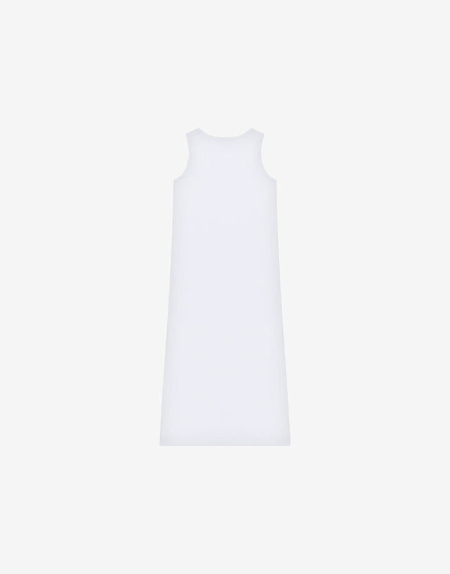 Cotton interlock dress Goose White Moschino 1