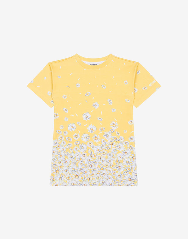 Cotton interlock dress Daisies Yellow Moschino 0