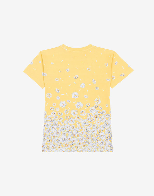 Cotton interlock dress Daisies Yellow Moschino 1