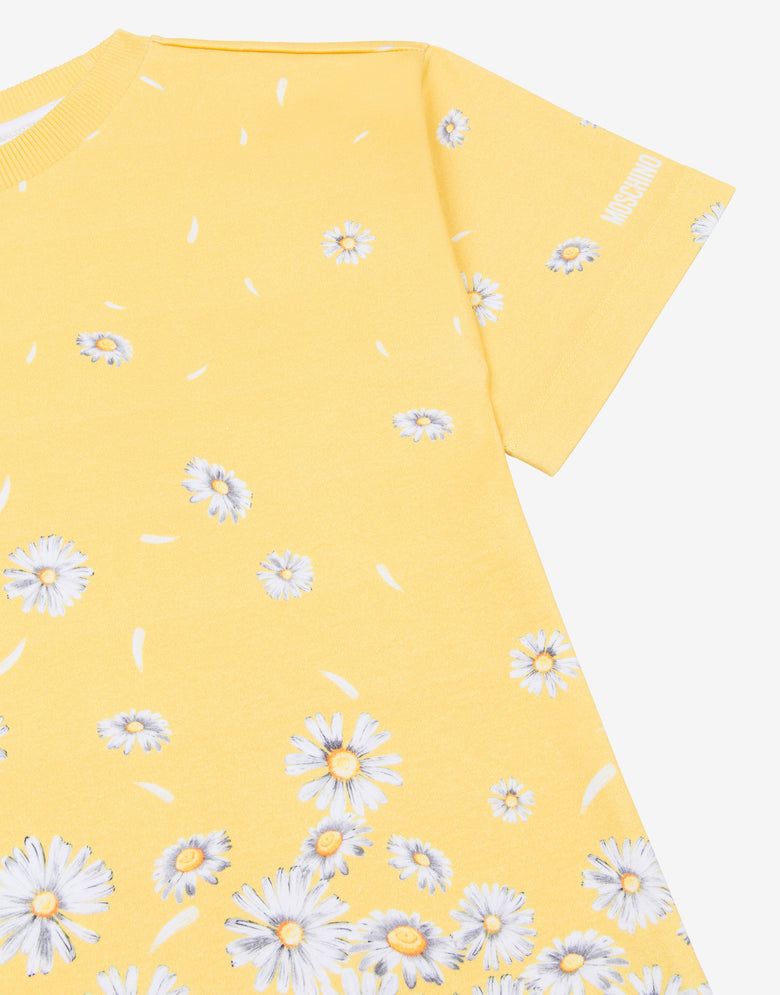Vestido de algodón interlock margaritas Amarillo Moschino 2