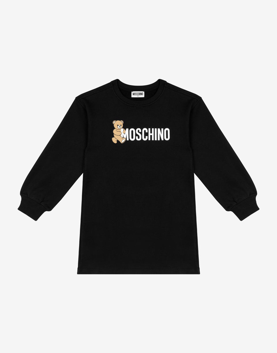 印花纯棉羊毛连衣裙 黑色 Moschino 0