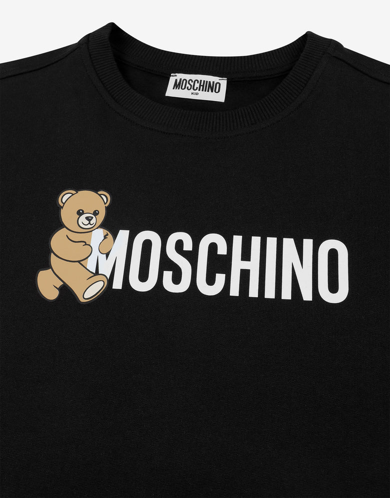 印花纯棉羊毛连衣裙 黑色 Moschino 2