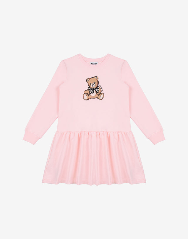 Moschino Teddy Bear Cotton Plush Dress Confetti pink Moschino 0