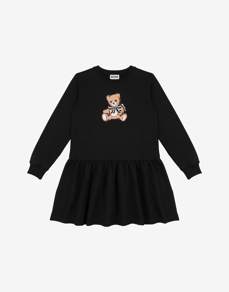 Moschino Teddy Bear Cotton Plush Dress Black Moschino 0