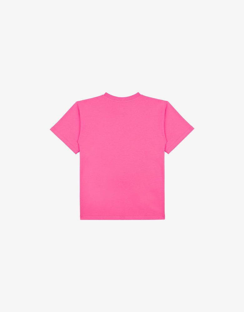 Maxi cotton T-shirt Teddy Bear Pink Moschino 1