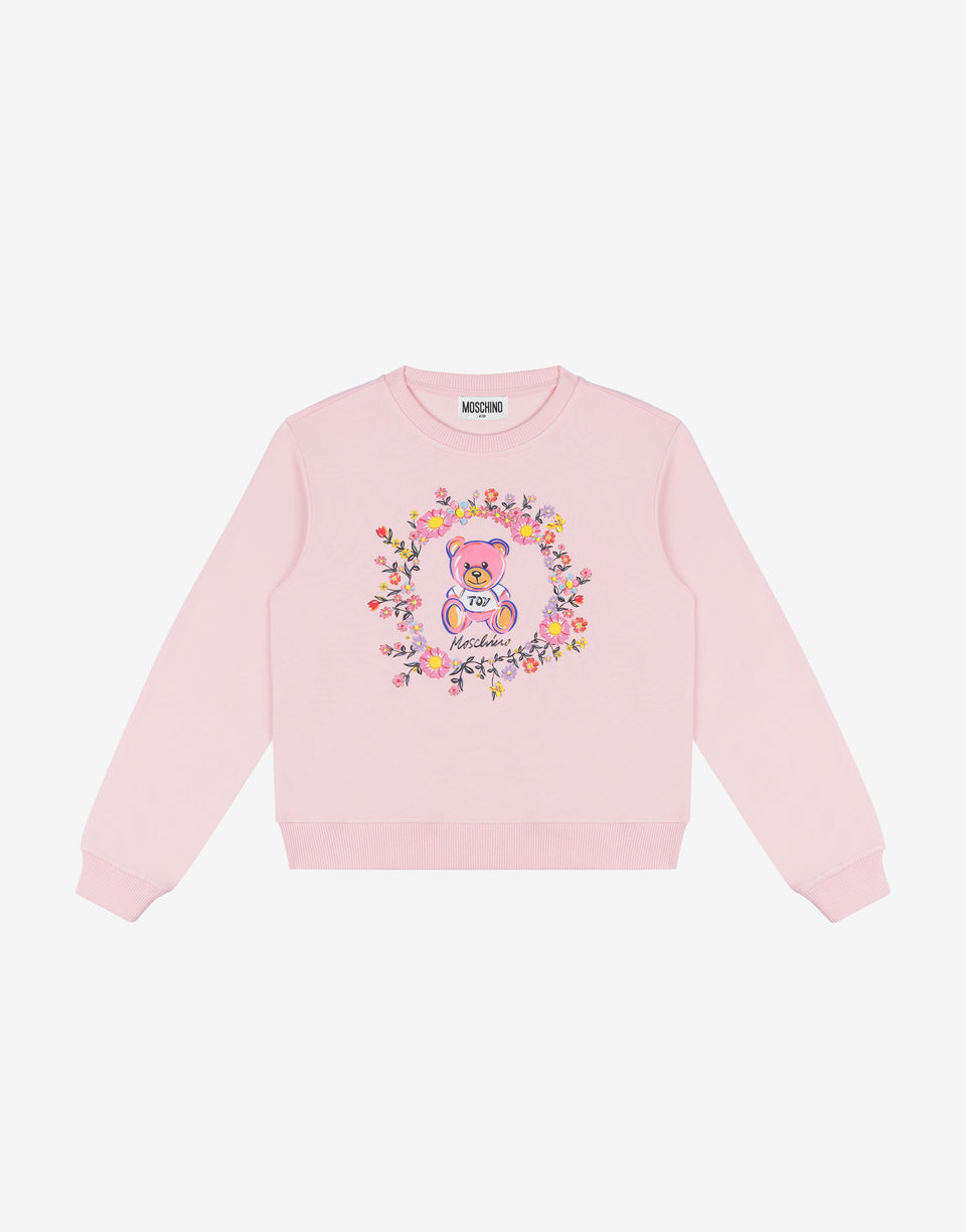 Cotton sweatshirt Teddy Bear Pink Moschino 0