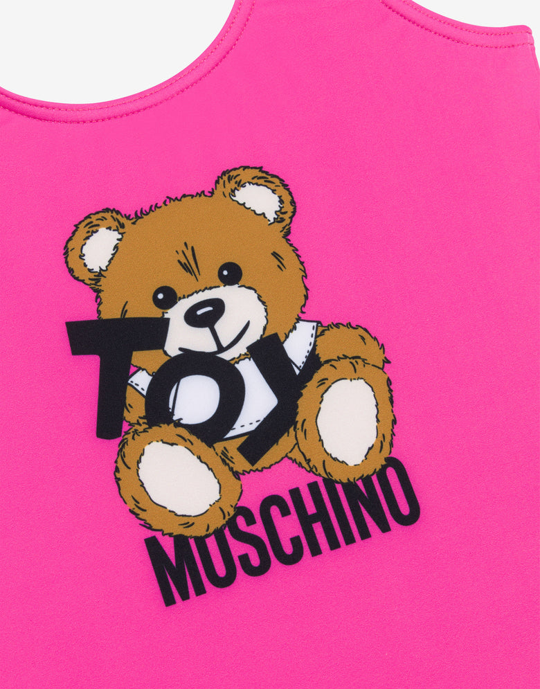Lycra one-piece swimsuit Teddy Bear Pink Moschino 2