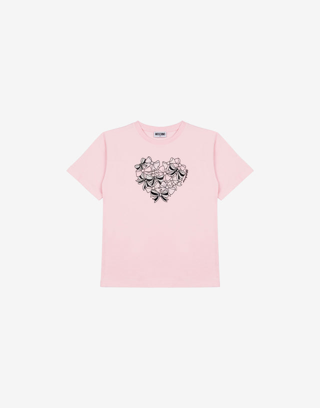 Printed cotton jersey maxi t-shirt Confetti pink Moschino 0