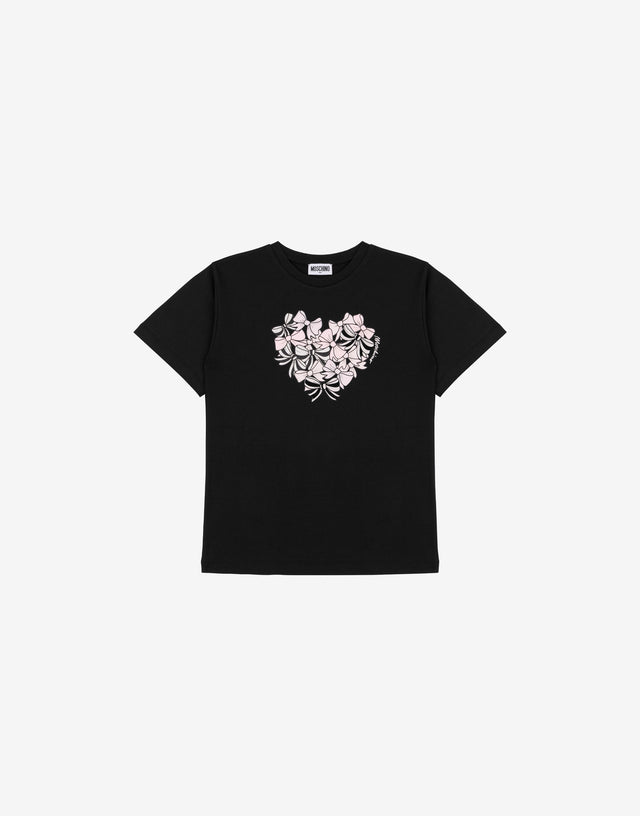Printed cotton jersey maxi t-shirt Black Moschino 0