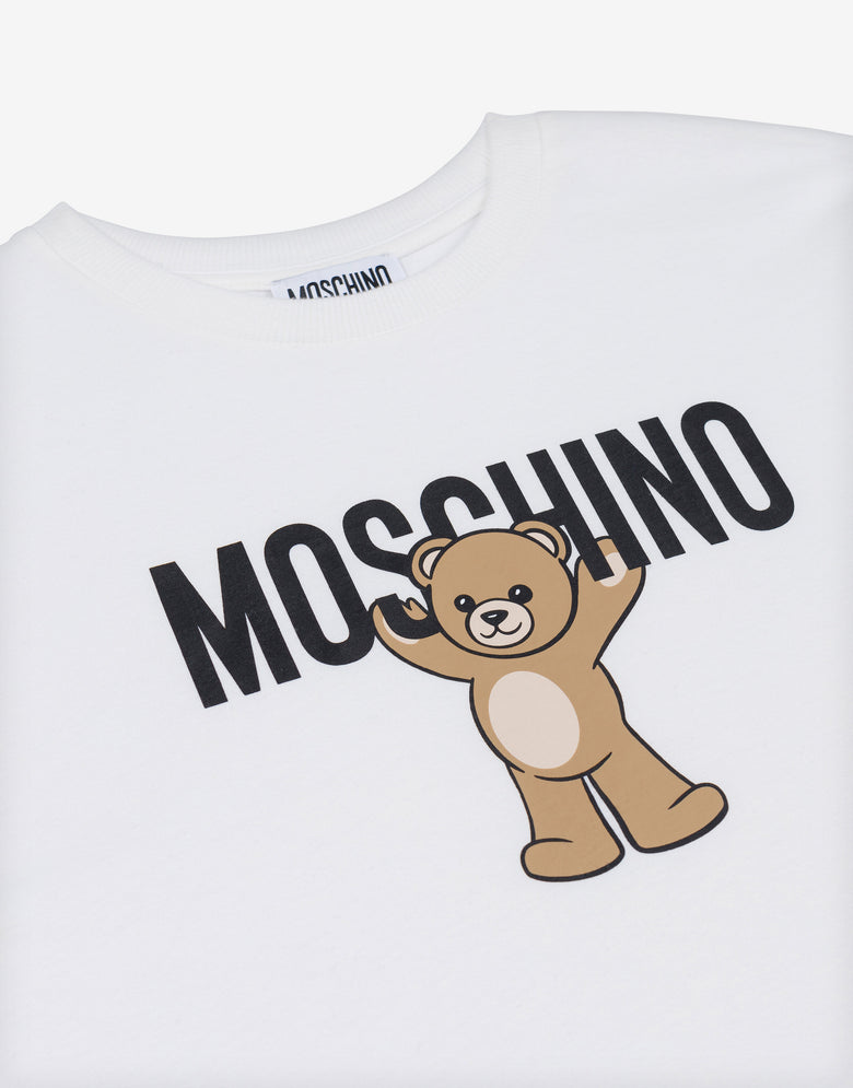 Moschino 泰迪熊纯棉针织 maxi T 恤 白色 Moschino 2