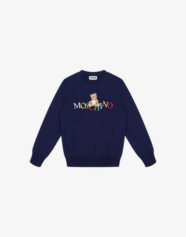 印花棉质运动衫 深蓝色 Moschino 0