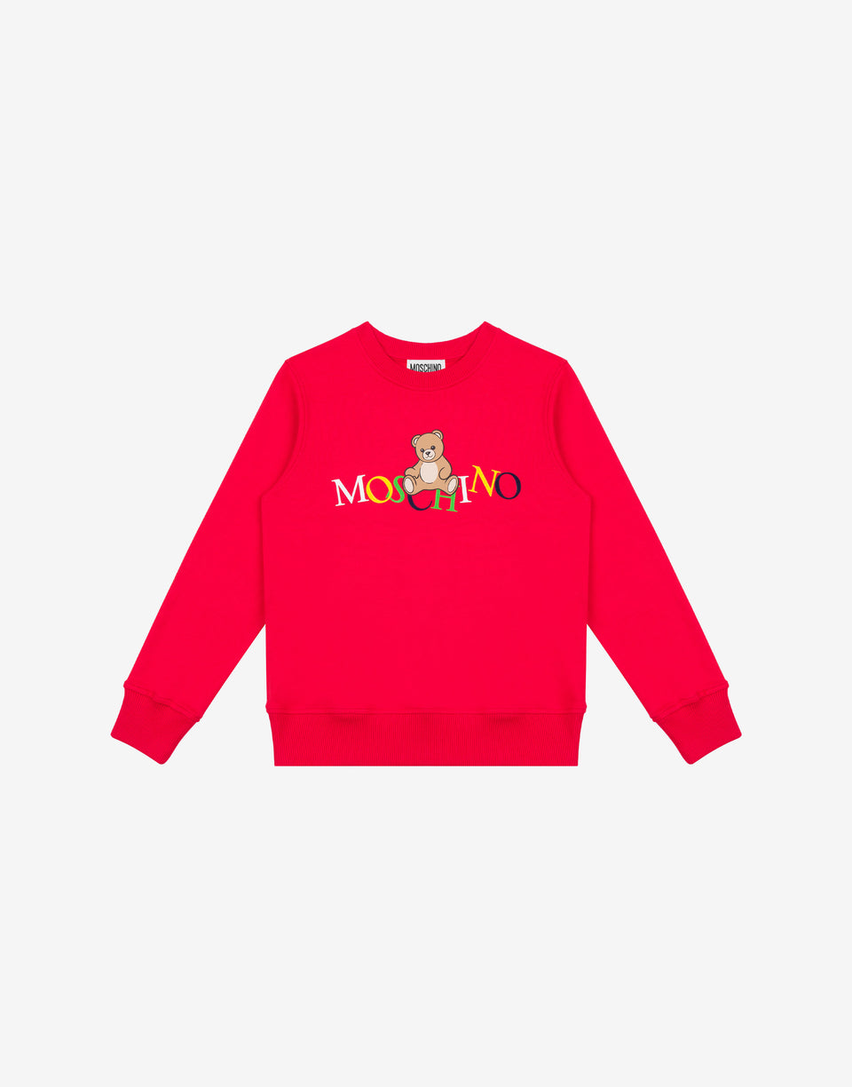 印花棉质运动衫 红色 Moschino 0