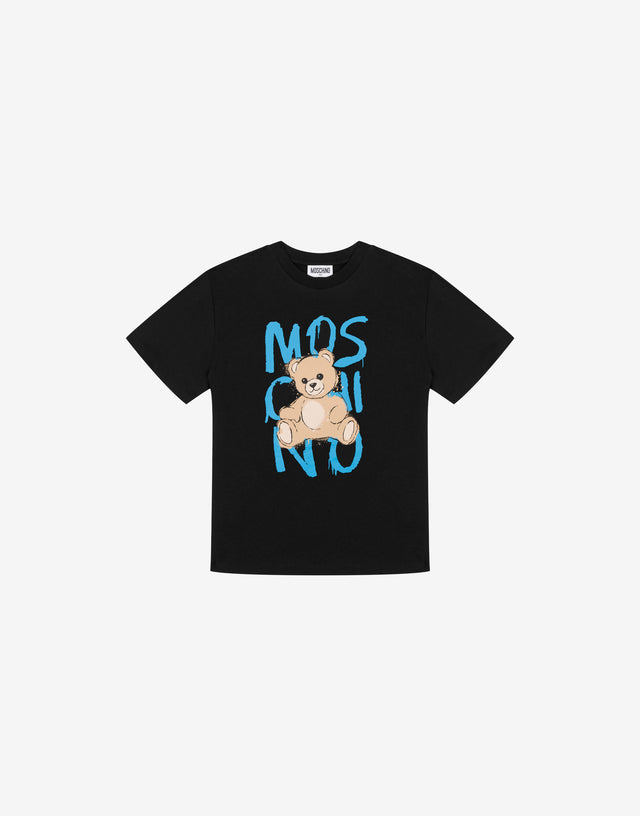 Moschino 泰迪熊纯棉针织 maxi T 恤 黑色 Moschino 0