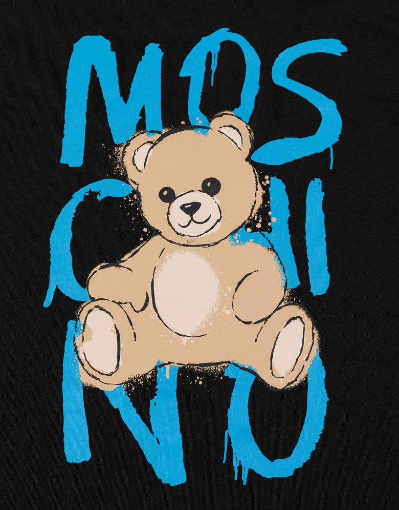 Moschino 泰迪熊纯棉针织 maxi T 恤 黑色 Moschino 2
