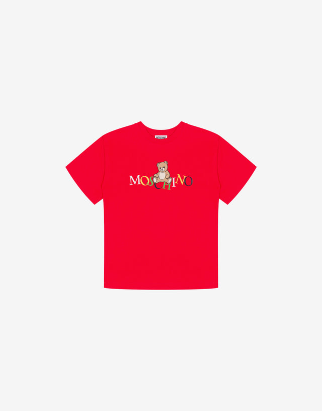 印花纯棉针织宽松 T 恤 红色 Moschino 0