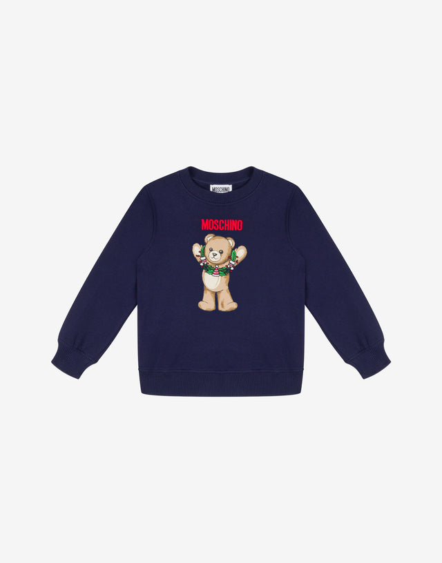 Moschino 泰迪熊纯棉运动衫 蓝色 Moschino 0