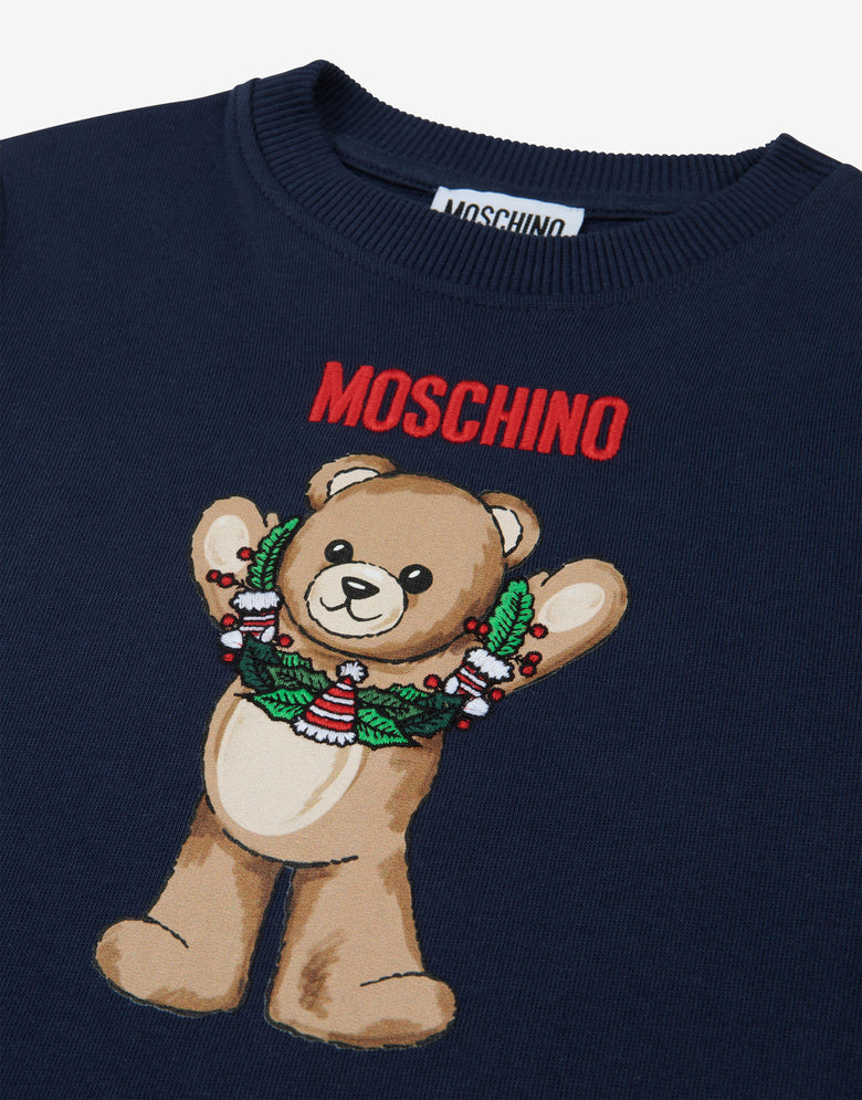 Moschino 泰迪熊纯棉运动衫 蓝色 Moschino 2