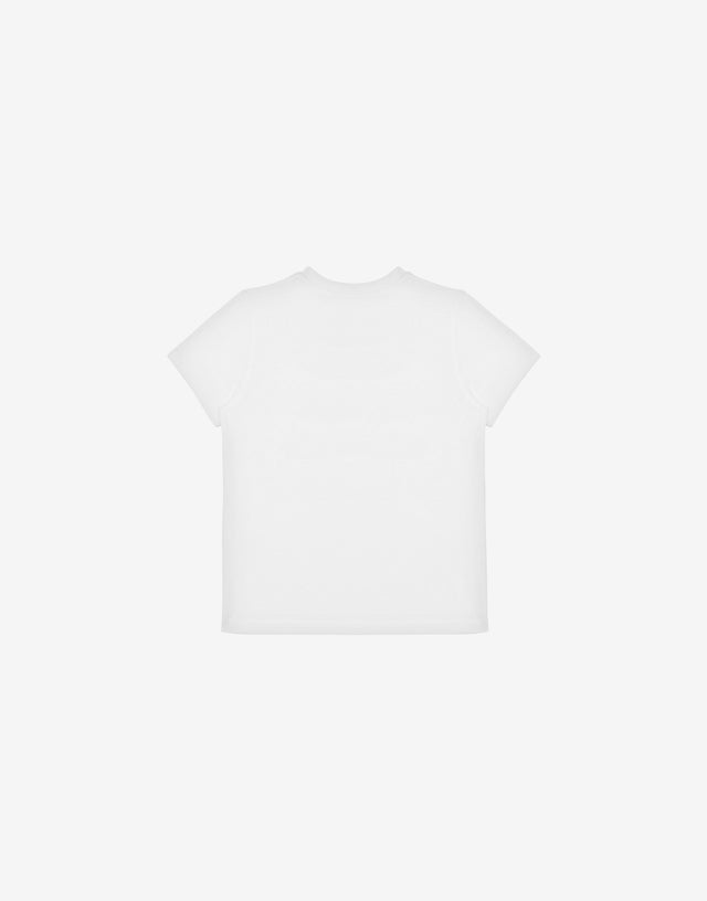 Logo Print jersey T-shirt White Moschino 1