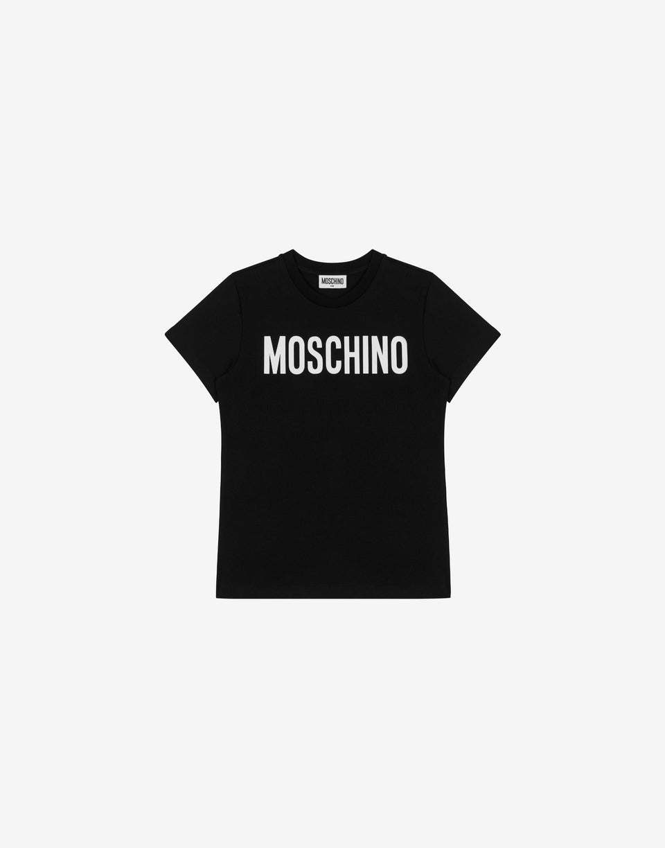徽标印花平纹针织 T 恤 黑色 Moschino 0